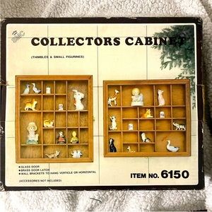 Collectors Cabinet Figurine Display With Glass Doors